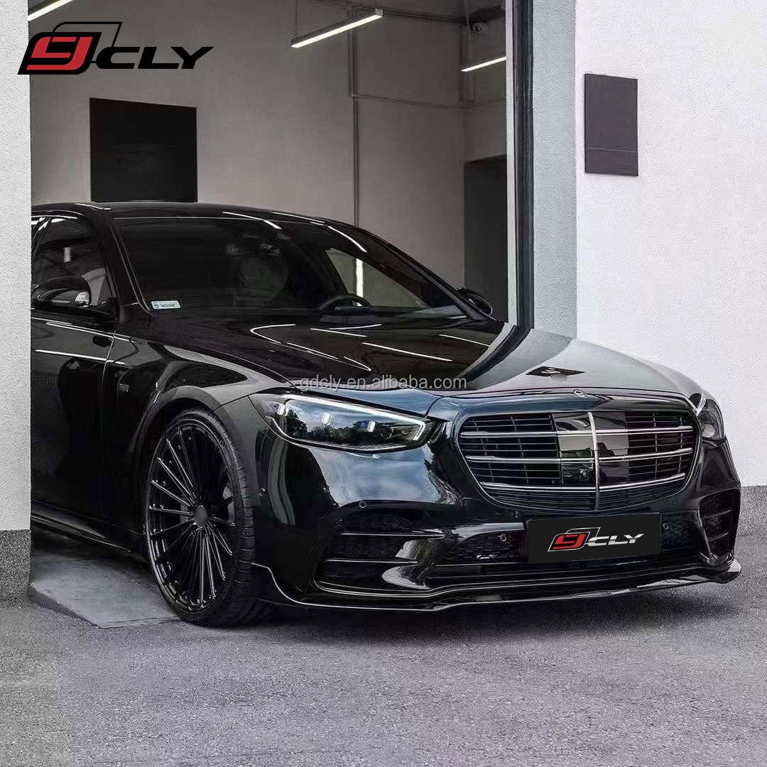 CLY Body Kit for 2022 Benz W223 S-Class Upgrade BBS Front Bumper Lip Rear Diffuser Tips Spoiler